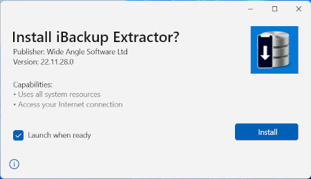 iBackup Extractorインストーラ